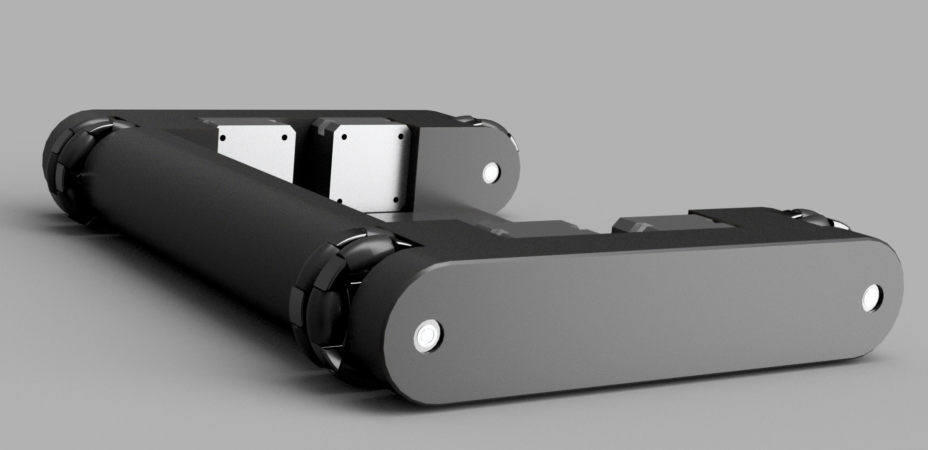 Standalone omnidirectional mobility submodule development render.