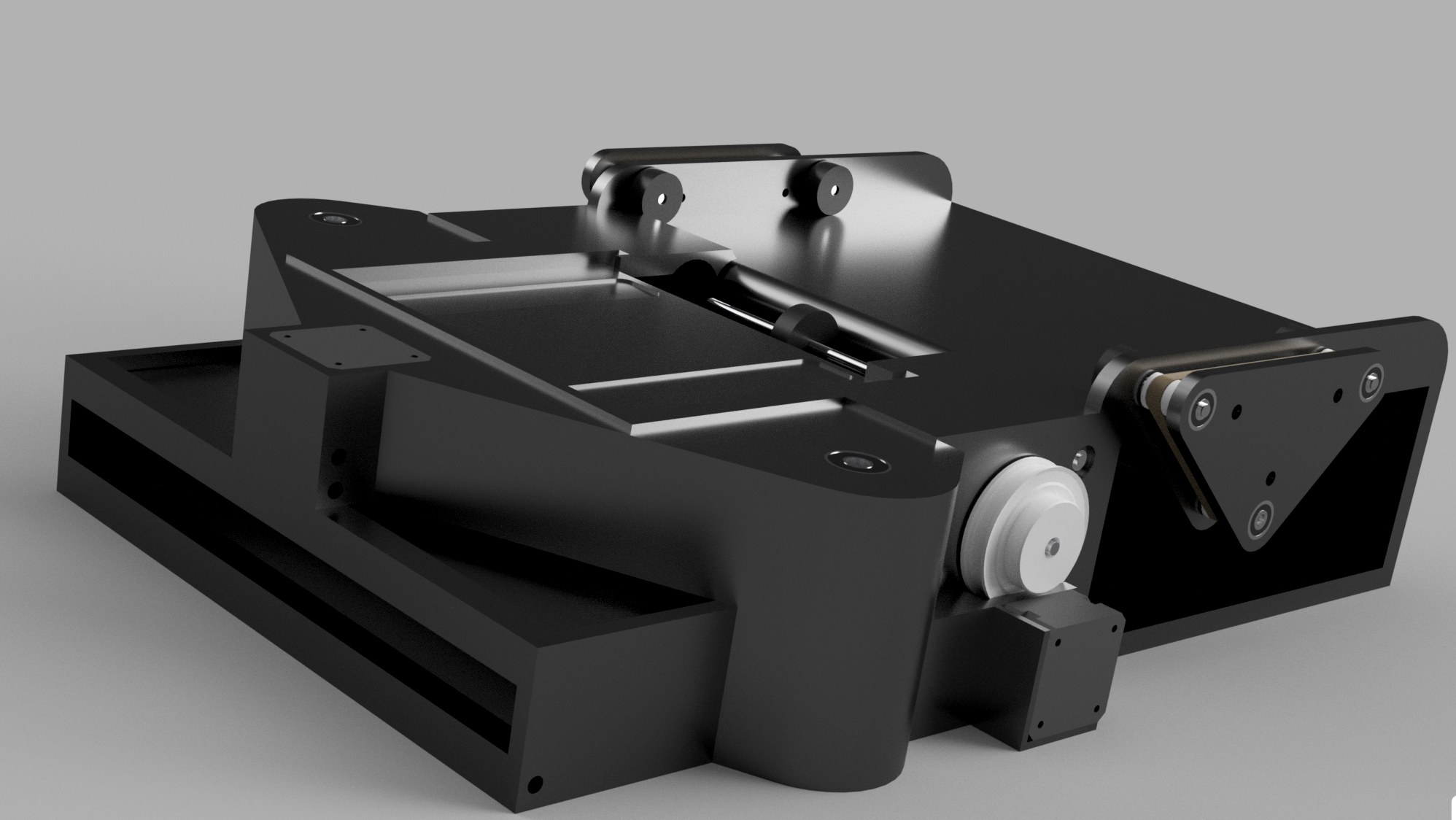Standalone automated paper feeding submodule development render.